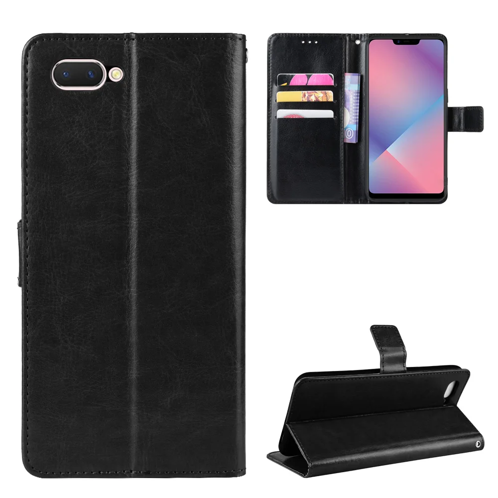 

PU Leather wallet case with Kickstand & Credit Slots For Oppo K1 RX17 R17 Neo R15X AX7 Pro F11 A9 K3 A1K A7 A5S AX5S A3S