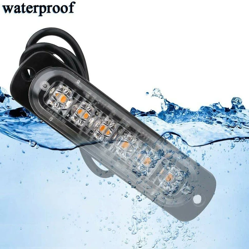 6X Car Truck Amber White 6LED Strobe Emergency Flashing Warning Light 12-24V
6X Car Truck Amber White 6LED Strobe Emergency Flashing Warning Light 12-24V