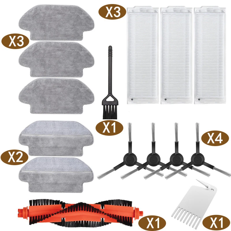 For Xiaomi Mi Robot Vacuum Mop P Cleaning Robot, Main roll + Side bruh + Air filter + Mop cloth for Mop-Pro STYT02YM
For Xiaomi Mi Robot Vacuum Mop P Cleaning Robot, Main roll + Side bruh + Air filter + Mop cloth for Mop-Pro STYT02YM
