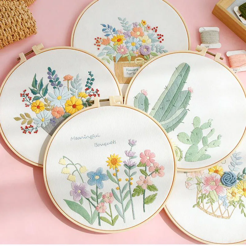 Nordic simple and fresh flowers plants embroidery material set with embroidery painting decoration ornaments for fabric gifts
Nordic simple and fresh flowers plants embroidery material set with embroidery painting decoration ornaments for fabric gifts