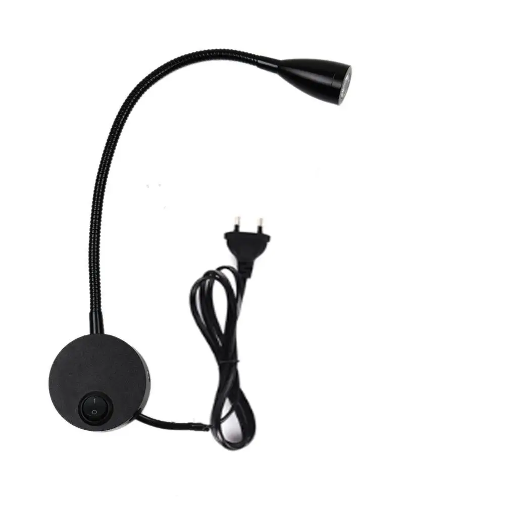 Настенные бра с зажимом лампа для спальни выключателем прикроватный светильник