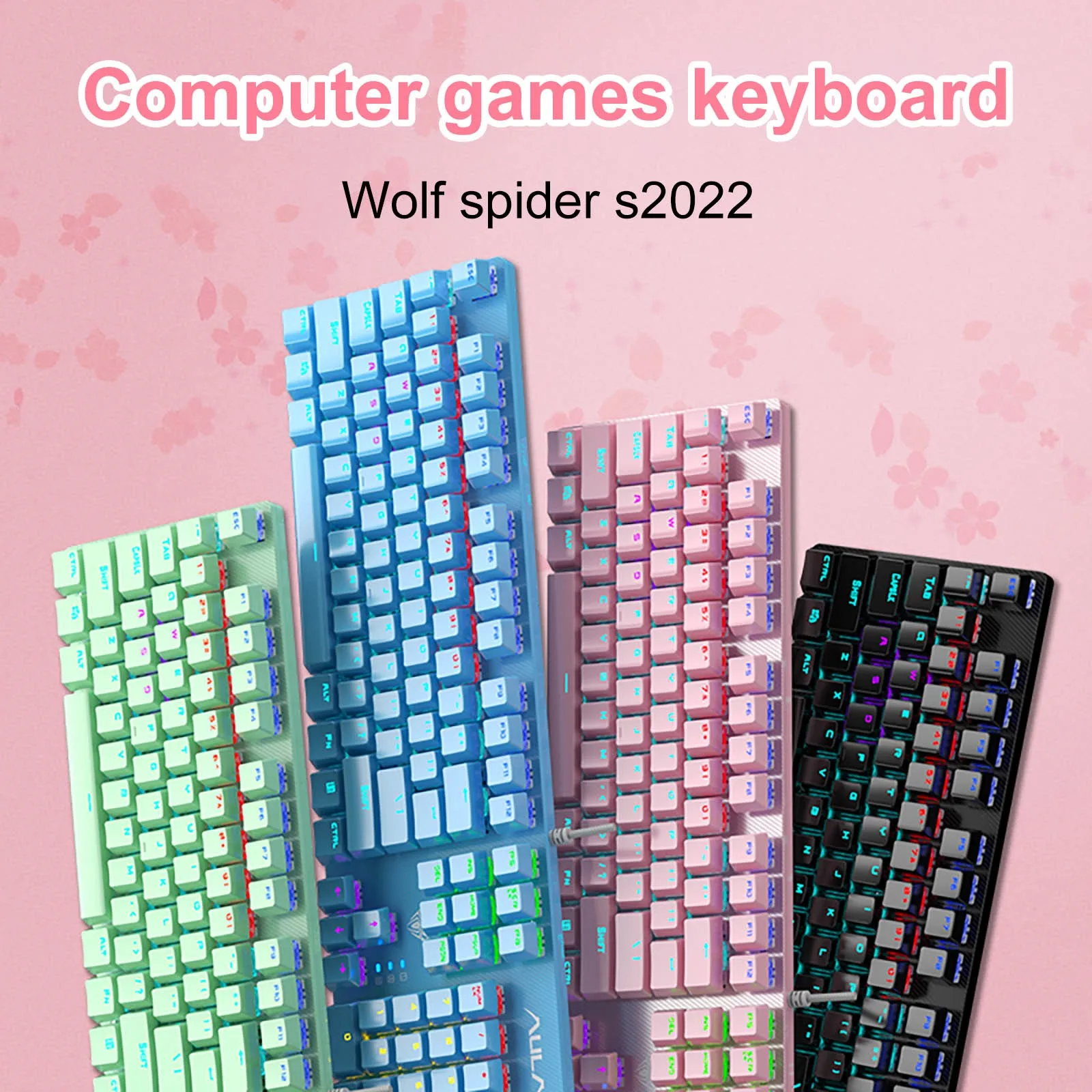 S2022 Blue Switch Mechanical Gaming Keyboard RGB LED Backlight 104-key USB Wired Keyboard For Computer PC Laptop Desktop
S2022 Blue Switch Mechanical Gaming Keyboard RGB LED Backlight 104-key USB Wired Keyboard For Computer PC Laptop Desktop