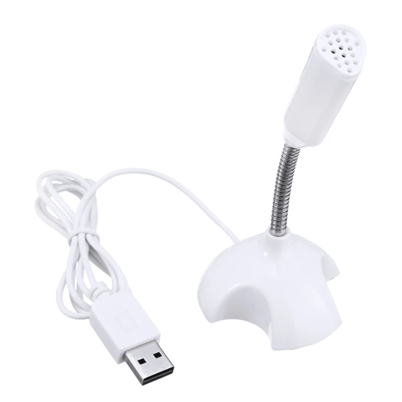 White Mini Stand Desktop USB Microphone 360 Degree Pickup Chatting Meeting Mic for Desktop PC Laptop Computer
White Mini Stand Desktop USB Microphone 360 Degree Pickup Chatting Meeting Mic for Desktop PC Laptop Computer