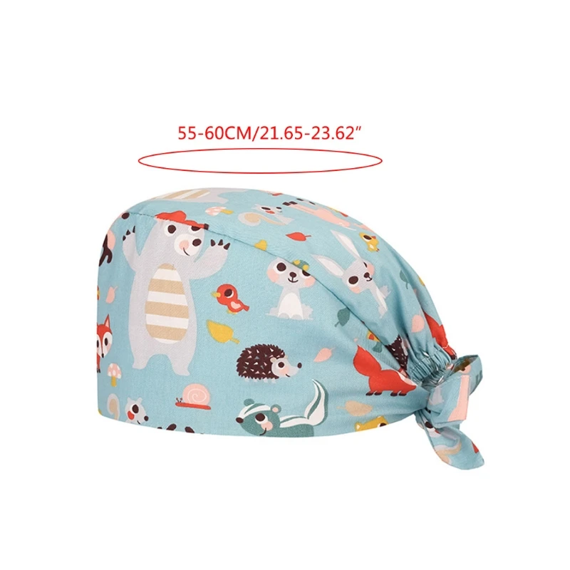 4Pcs Cotton Work Cap with Sweatband Adjustable Tie Back Cartoon Floral Animal Pattern Gourd Shaped Bouffant Scrub Hat
4Pcs Cotton Work Cap with Sweatband Adjustable Tie Back Cartoon Floral Animal Pattern Gourd Shaped Bouffant Scrub Hat