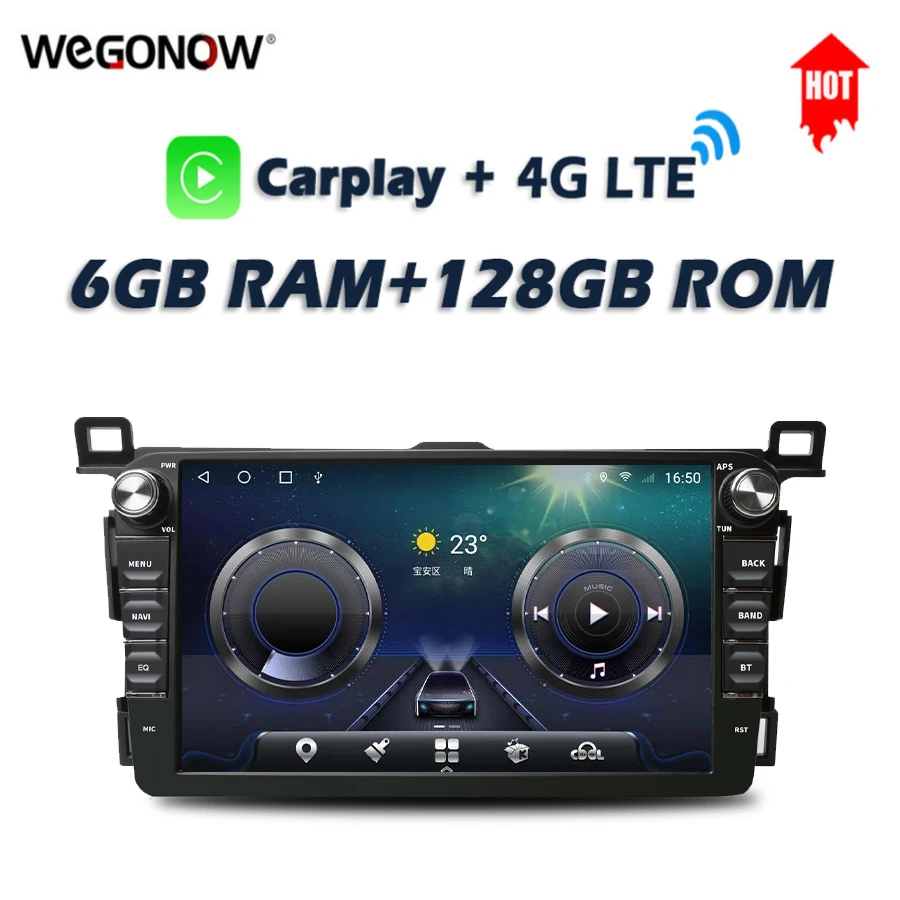 9" IPS Carplay DSP Android 11.0 6GB + 128GB LTE Car DVD Player GPS Map WIFI Bluetooth 5.0 RDS Radio For Toyota RAV4 2013 - 2017
9" IPS Carplay DSP Android 11.0 6GB + 128GB LTE Car DVD Player GPS Map WIFI Bluetooth 5.0 RDS Radio For Toyota RAV4 2013 - 2017
