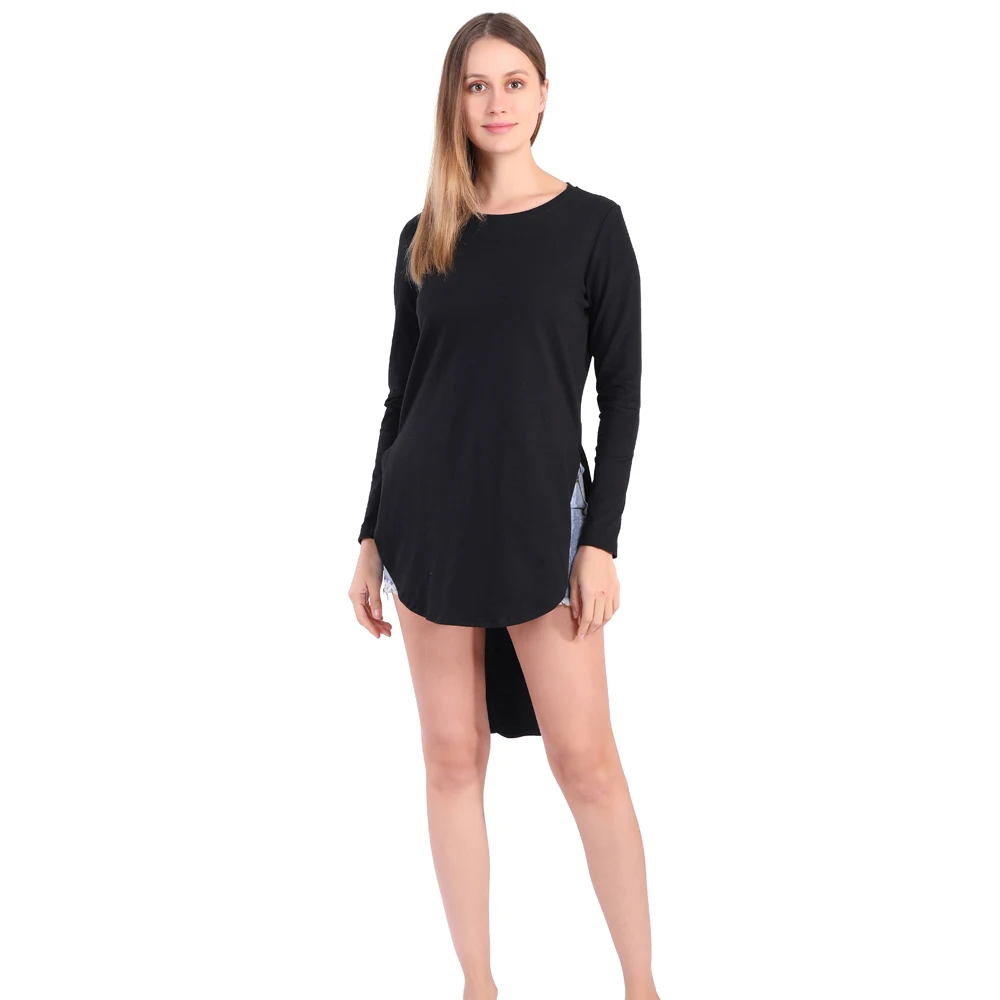 Long Sleeve Split T Shirt Dress Women Black Vintage Casual Chic Baggy Swing Basic Solid Cotton Tunics Tee Tops
Long Sleeve Split T Shirt Dress Women Black Vintage Casual Chic Baggy Swing Basic Solid Cotton Tunics Tee Tops
