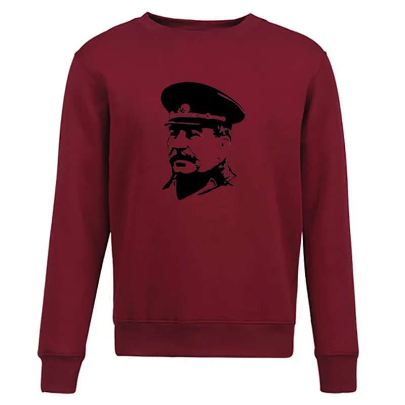 СССР Сталин в форме зимняя мужская стиле хип хоп однотонные Цвет толстовки