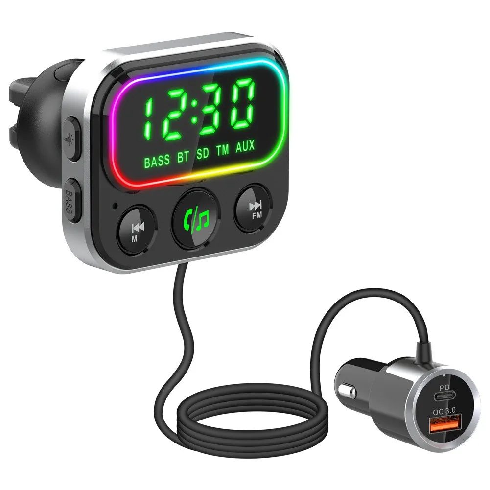 Car FM Transmitter Bluetooth 5.0 Bass MP3 Player 3.0 18W USB Charger Wireless Audio Receiver Handsfree AUX Cable Stereo Music
Car FM Transmitter Bluetooth 5.0 Bass MP3 Player 3.0 18W USB Charger Wireless Audio Receiver Handsfree AUX Cable Stereo Music