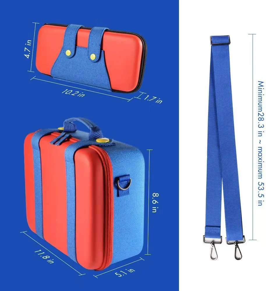 Travel Carrying Case Compatible With Nintendo Switch System,Cute and Deluxe,Protective Hard Shell Carry Bag for Mario Fans 2in1
Travel Carrying Case Compatible With Nintendo Switch System,Cute and Deluxe,Protective Hard Shell Carry Bag for Mario Fans 2in1