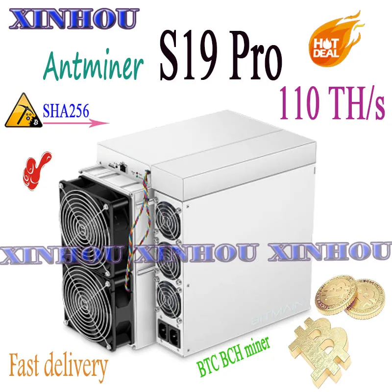 Майнер AntMiner S19 Pro 110T sha256 для биткойнов BTC BCH лучше чем S9 T19 S17 T17 S17e Z15 M31S M30S M21S M20S T3 A10 |
