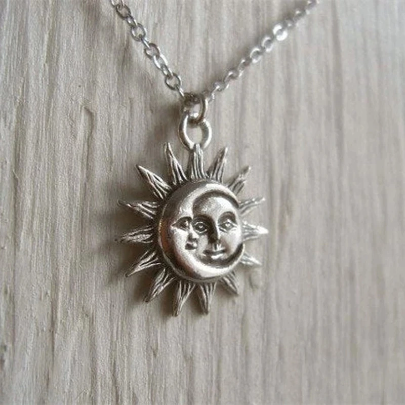 Женское ожерелье с подвеской в виде Луны и солнца | Украшения аксессуары
