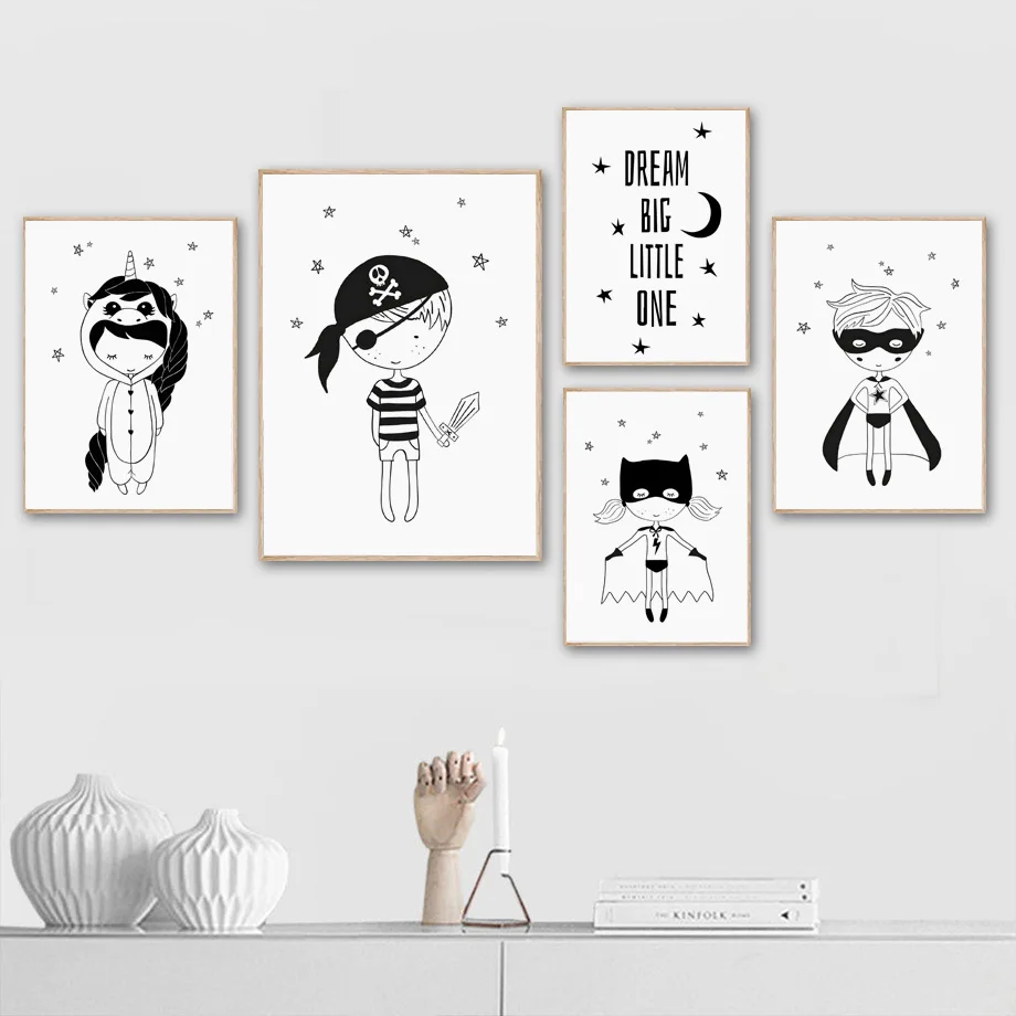Black White Pirate Blindfold Moon Star Dream Wall Art Canvas Painting Nordic Posters And Prints Wall Pictures Kids Room Decor
Black White Pirate Blindfold Moon Star Dream Wall Art Canvas Painting Nordic Posters And Prints Wall Pictures Kids Room Decor