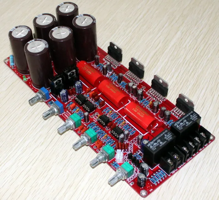 80w*2+160w Pre-amplifier board Dual 20V-28V AC TDA7293 236 * 98MM 2.1 channel amplifier board 
80w*2+160w Pre-amplifier board Dual 20V-28V AC TDA7293 236 * 98MM 2.1 channel amplifier board