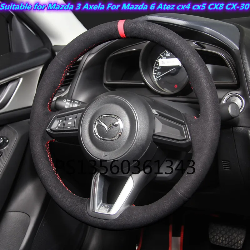 DIY hand-stitched steering wheel cover fit for Mazda 3/5/6 Atez Angsai cx-30 CX-5 CX-4 CX-7 leather grip cover
DIY hand-stitched steering wheel cover fit for Mazda 3/5/6 Atez Angsai cx-30 CX-5 CX-4 CX-7 leather grip cover