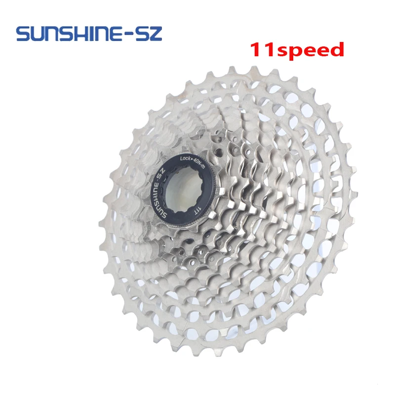 Кассета 11 скоростей комплект SunShine mtb звезда для велосипеда шоссейный велосипед