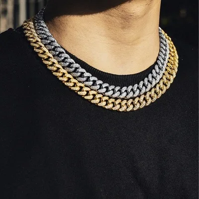 Hip Hop Ice Crystal Rhinestone Super Flash Full Diamond 13mm Cuban Chain Hip Hop Miami Rapper Men's Necklace Bracelet Jewelry
Hip Hop Ice Crystal Rhinestone Super Flash Full Diamond 13mm Cuban Chain Hip Hop Miami Rapper Men's Necklace Bracelet Jewelry