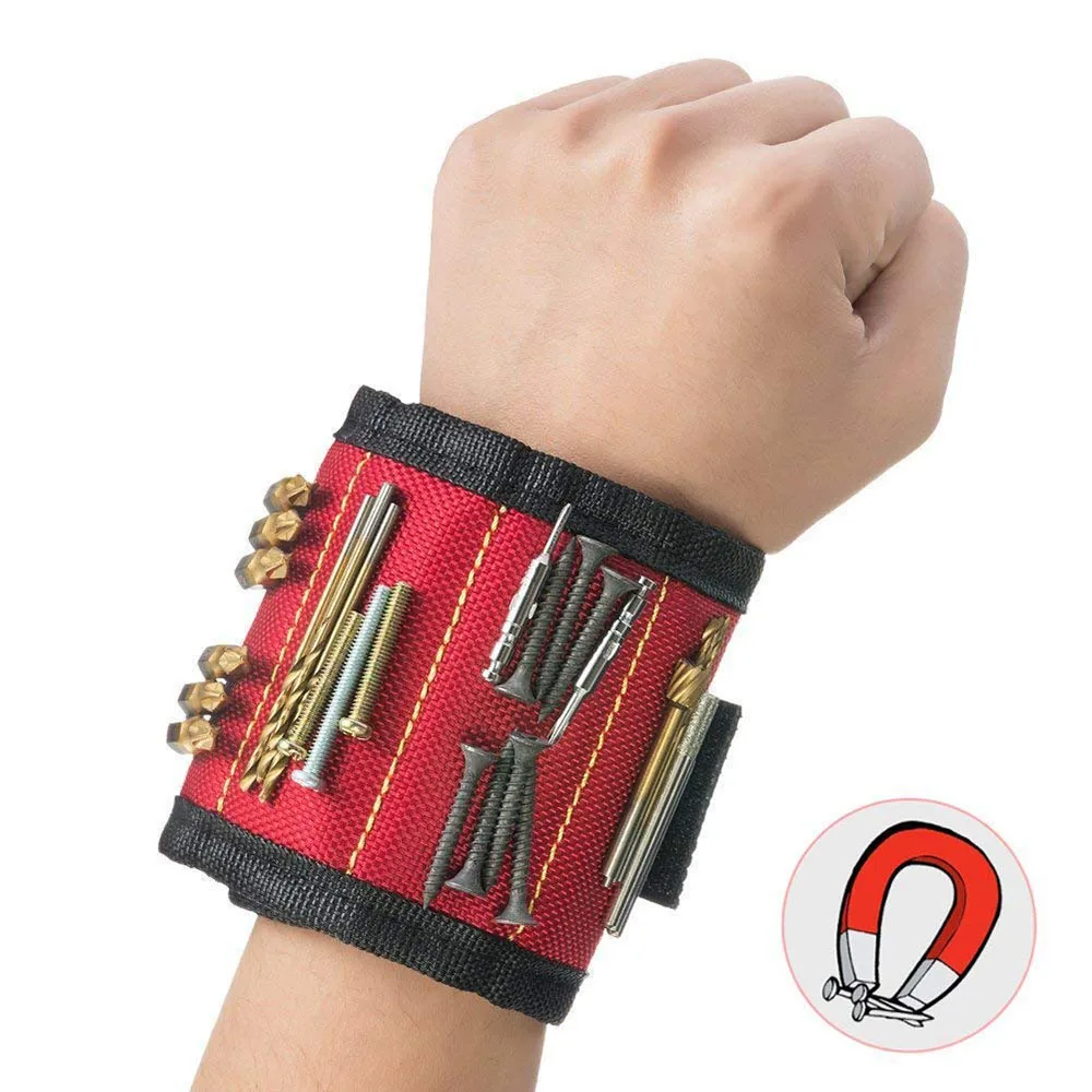 3 Rows Polyester Magnetic Wristband Portable Tool Bag Electrician Wrist Tool Belt Screws Nails Drill Bits Holder Repair Tools
3 Rows Polyester Magnetic Wristband Portable Tool Bag Electrician Wrist Tool Belt Screws Nails Drill Bits Holder Repair Tools