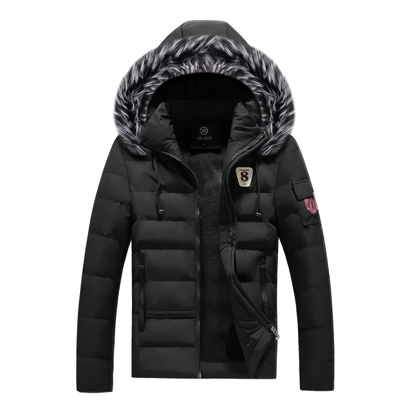Fashion Winter Jacket Men Stand Fur Collar Hooded Coats Thick Velvet Men Parka Streetwear Casual Outwear Warm Down Jackets
Fashion Winter Jacket Men Stand Fur Collar Hooded Coats Thick Velvet Men Parka Streetwear Casual Outwear Warm Down Jackets