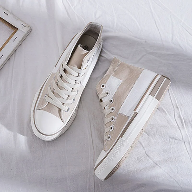 Women Casual Sneakers Dropshipping Patchwork Ladies Flats High Top Female Fashion Platform Students Shoe Canvas Flat Shoes
Women Casual Sneakers Dropshipping Patchwork Ladies Flats High Top Female Fashion Platform Students Shoe Canvas Flat Shoes
