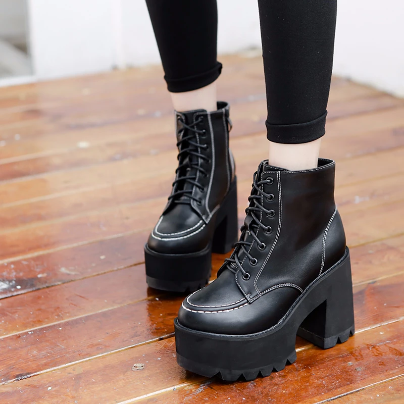 demonias shoes Women Boots goth shoes winter Autumn Ankle Boots Women motorcycle Boots Female Shoes Woman Thick Sole punk shoes
demonias shoes Women Boots goth shoes winter Autumn Ankle Boots Women motorcycle Boots Female Shoes Woman Thick Sole punk shoes