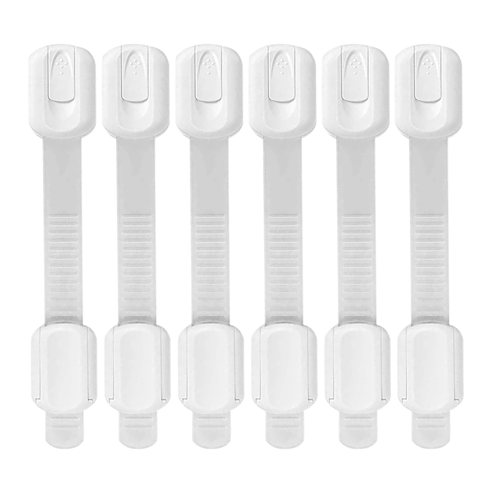 

6pcs Child Protection Baby Safety Plastic Child Lock Infant Security Door Stopper Castle Drawer Cabinet Toilet Safety Lock