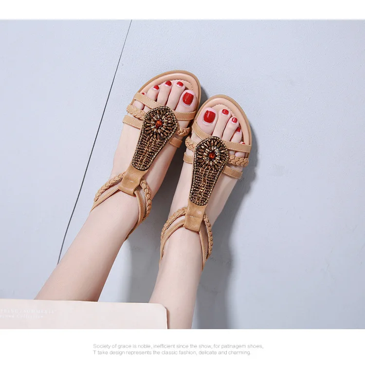 New 2021 summer sandals female bohemia retro beaded zipper rhinestone Gladiator sandals flat shoes women
New 2021 summer sandals female bohemia retro beaded zipper rhinestone Gladiator sandals flat shoes women