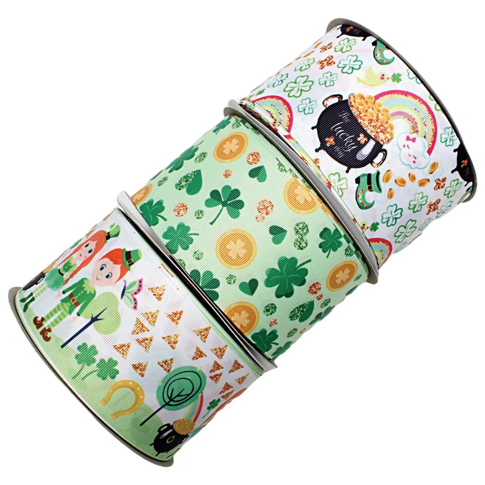 1-1/2" 38mm shamrock printed ribbon, 15mm custom shamrock pattern St. patrick holiday elastic foe
1-1/2" 38mm shamrock printed ribbon, 15mm custom shamrock pattern St. patrick holiday elastic foe