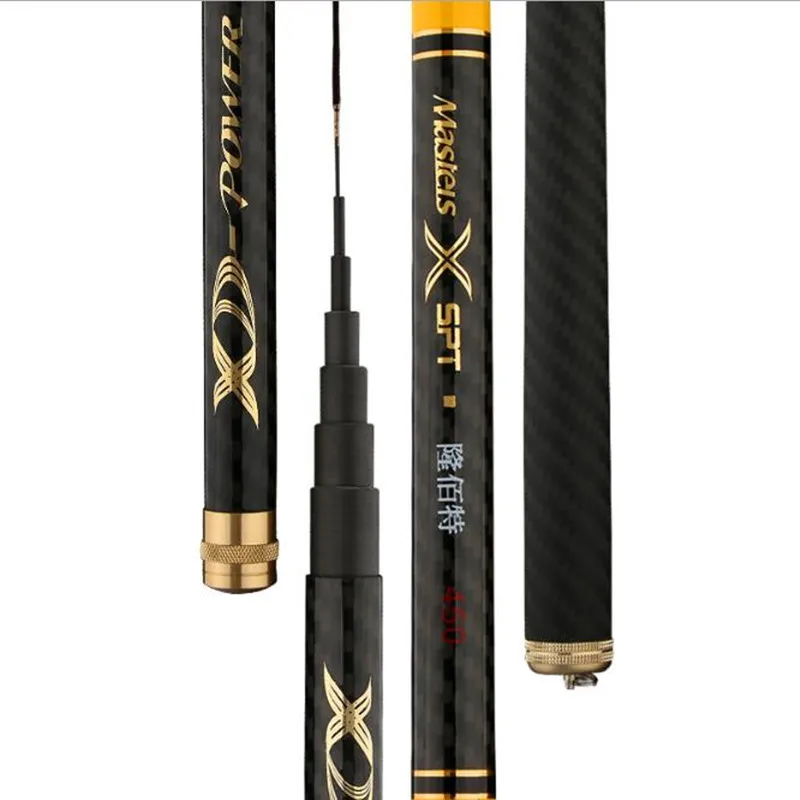 

High Carbon Stream Fishing Pole Super Light Hard 3.6m 4.5m 5.4m 6.3m 7.2m 8m Telescopic Rod Hand Freshwater fishing rods Summer