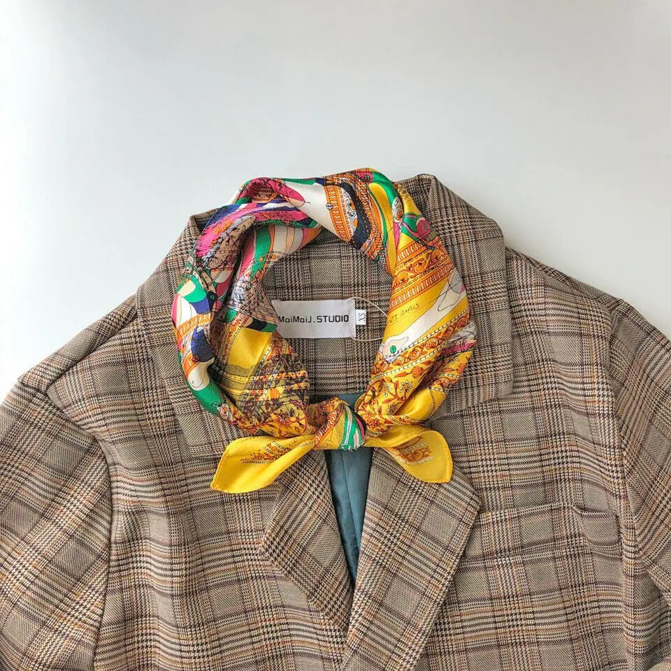 Женский шелковый шарф с принтом «ангельские крылья», 100% 
Женский шелковый шарф с принтом «ангельские крылья», 100%