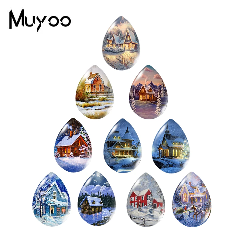 2020 New Snow House Painting Tear Drop Glass Cabochon Winter Building Photo Jewelry Handcraft DIY Accessories
2020 New Snow House Painting Tear Drop Glass Cabochon Winter Building Photo Jewelry Handcraft DIY Accessories