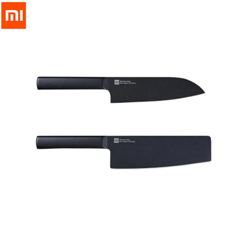 Оригинальный 2 шт Xiaomi Mijia Huohou классный черный кухонный антипригарный нож из