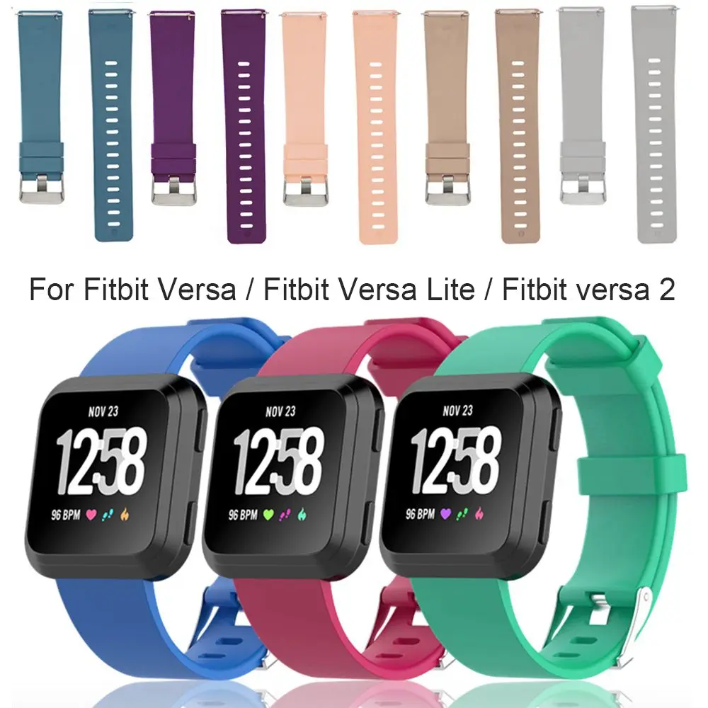 

Classic Soft WatchBand For Fitbit Versa Lite Versa2 Wristbands Replacement Bracelet Strap Candy Color Replacement Watch Bracelet