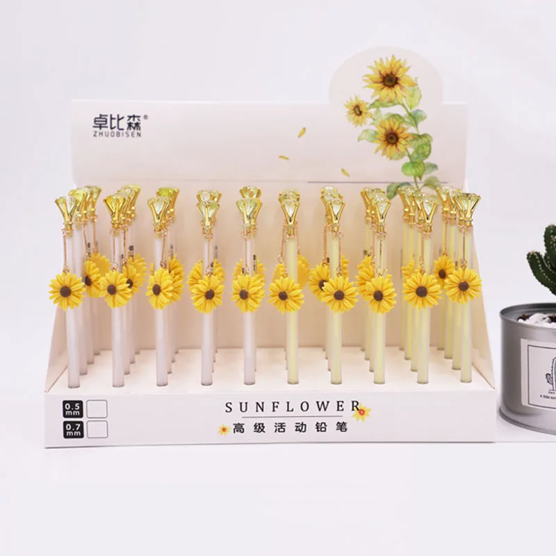 40 pcs/lot Creative Sunflower Pendant Mechanical Pencil Cute Student Automatic Pen For Kid School Office Supply
40 pcs/lot Creative Sunflower Pendant Mechanical Pencil Cute Student Automatic Pen For Kid School Office Supply