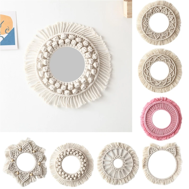Macrame Tapestry Wall Hanging Decorative Mirror Bohemia Creative Home Art Decorations Boho Decor
Macrame Tapestry Wall Hanging Decorative Mirror Bohemia Creative Home Art Decorations Boho Decor
