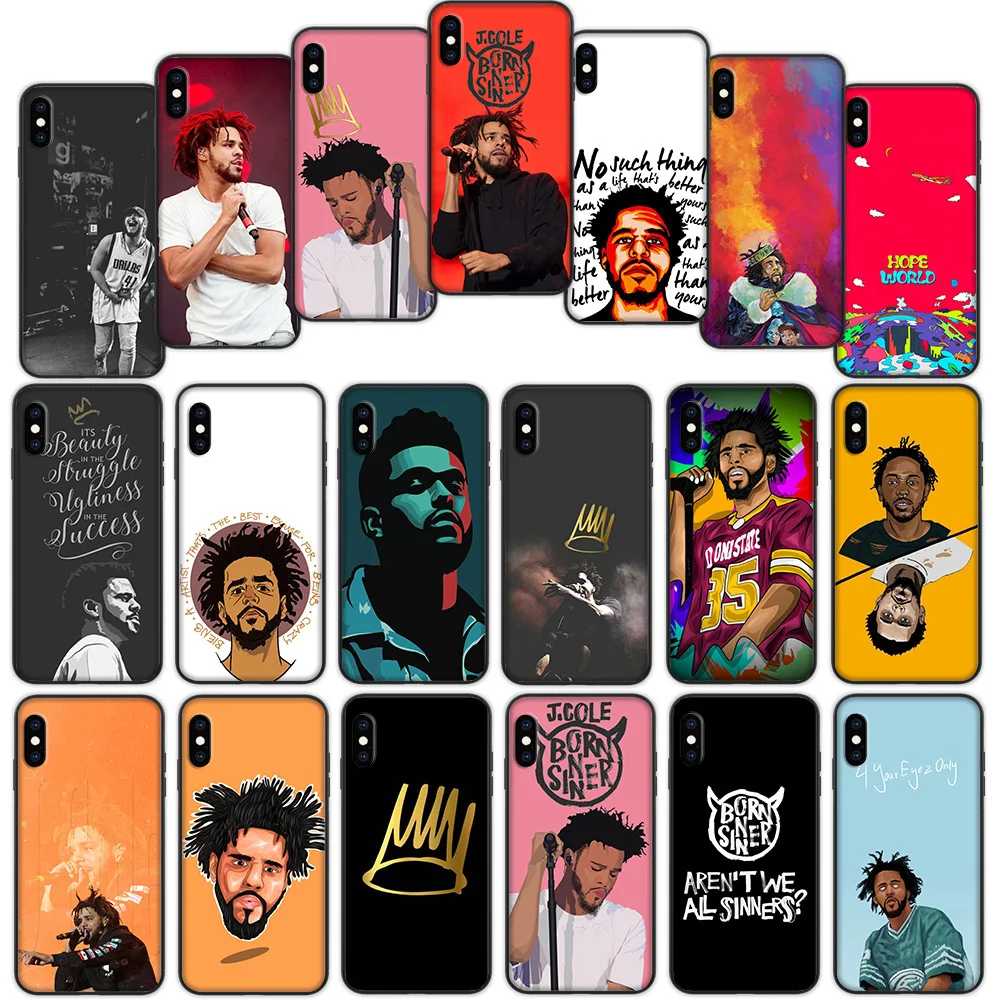 Мягкий чехол J COLE в стиле хип хоп для iPhone 7 8 6 6S 5 5S SE Plus|Бамперы| |