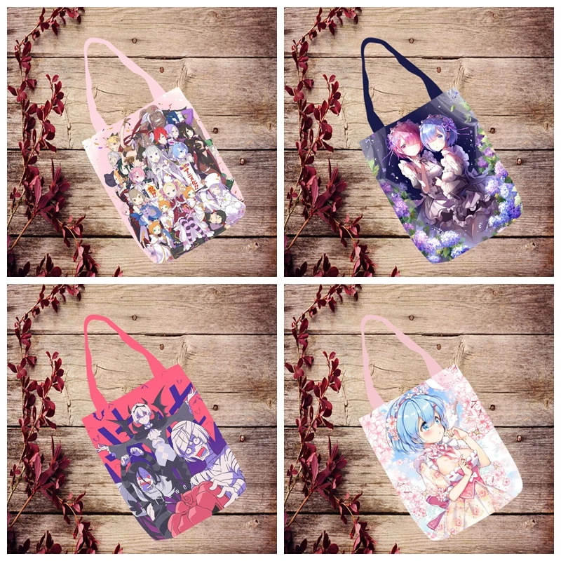 1PCS Different world Ram Rem Fashion Anime Canvas Shoulder Bags Casual Shopping Bag Cartoon Handbag Travel Lady Girl New 
1PCS Different world Ram Rem Fashion Anime Canvas Shoulder Bags Casual Shopping Bag Cartoon Handbag Travel Lady Girl New