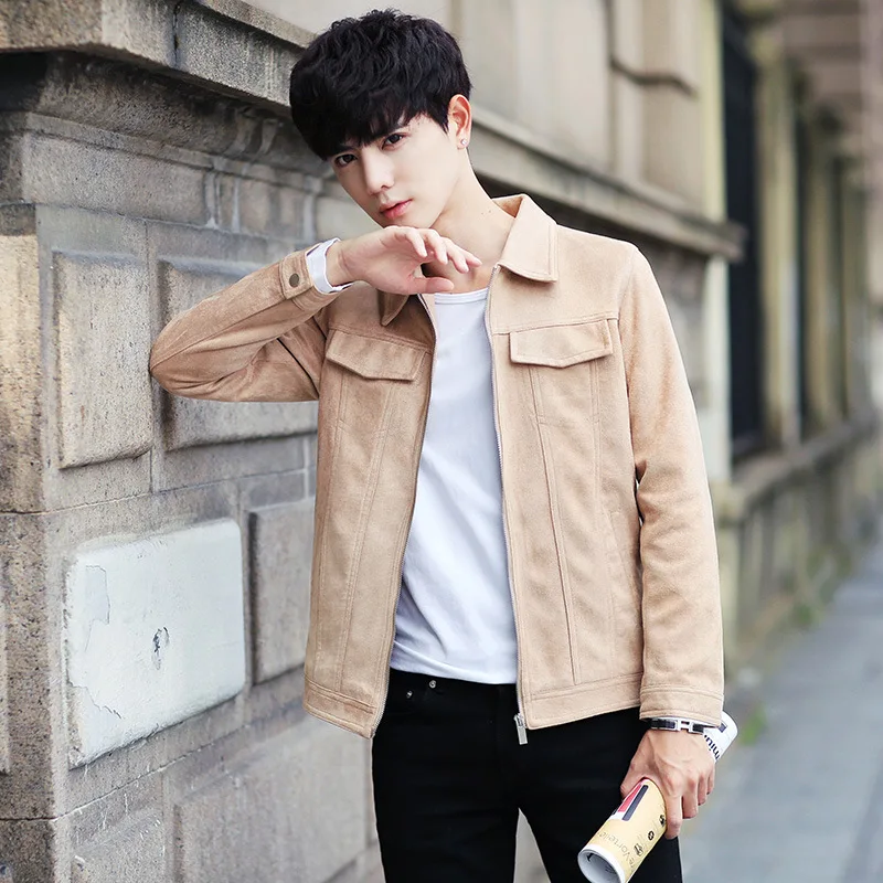 The new autumn jacket men men suede coat young fur jacket 
The new autumn jacket men men suede coat young fur jacket