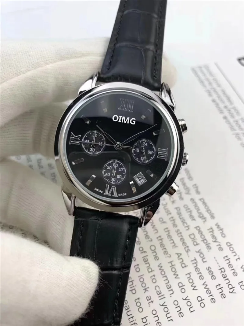 Luxury brand aaa men's quartz watch calfskin strap watch full function chronograph running seconds fashion trend high quality aa 
Luxury brand aaa men's quartz watch calfskin strap watch full function chronograph running seconds fashion trend high quality aa