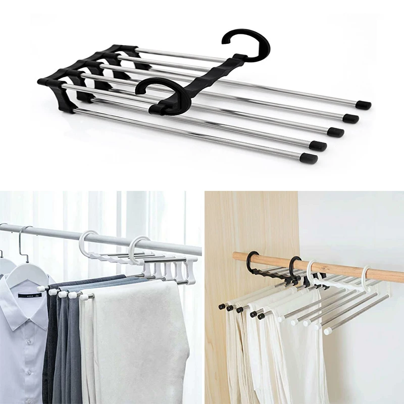 5In 1 Pants Rack Multi-function Stainless Steel Folding Clothes Hanger Portable Save Space Closet Wardrobe Magical Trouser Shelf
5In 1 Pants Rack Multi-function Stainless Steel Folding Clothes Hanger Portable Save Space Closet Wardrobe Magical Trouser Shelf