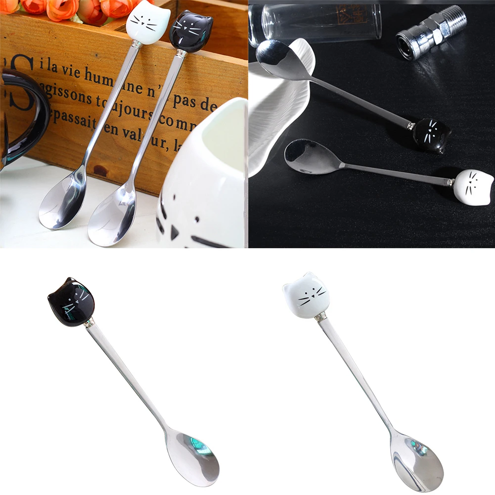 1 Pc Cute High quality Cat Mini Creative Coffee Stainless Steel Spoon Gift Cake Stirring Sugar Soup Dessert Teaspoon NEW
1 Pc Cute High quality Cat Mini Creative Coffee Stainless Steel Spoon Gift Cake Stirring Sugar Soup Dessert Teaspoon NEW