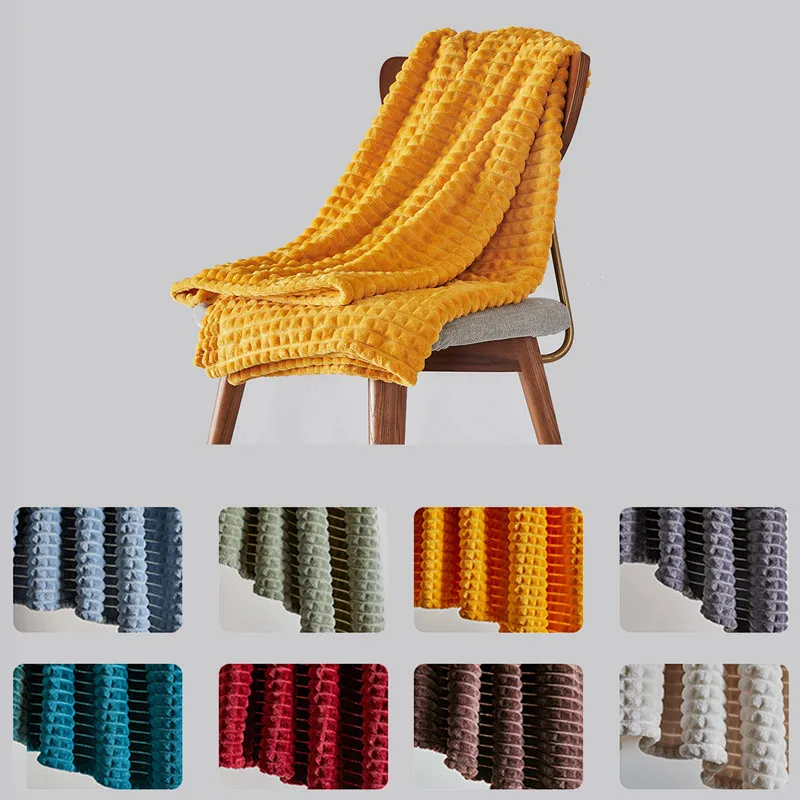 Solid Color Stretch Stitching Blanket Sofa Blanket Flannel Small Lattice Bed End Carpet Air Conditioning Nap Blanket Decoration
Solid Color Stretch Stitching Blanket Sofa Blanket Flannel Small Lattice Bed End Carpet Air Conditioning Nap Blanket Decoration