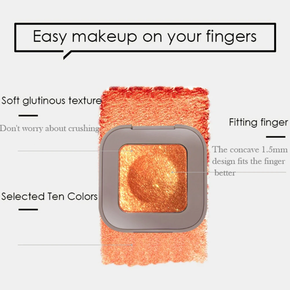 Glitter Eyeshadow Long Lasting Single Fingertip eye shadow New Trend Color Metallic Eye Makeup Waterproof Makeup 
Glitter Eyeshadow Long Lasting Single Fingertip eye shadow New Trend Color Metallic Eye Makeup Waterproof Makeup