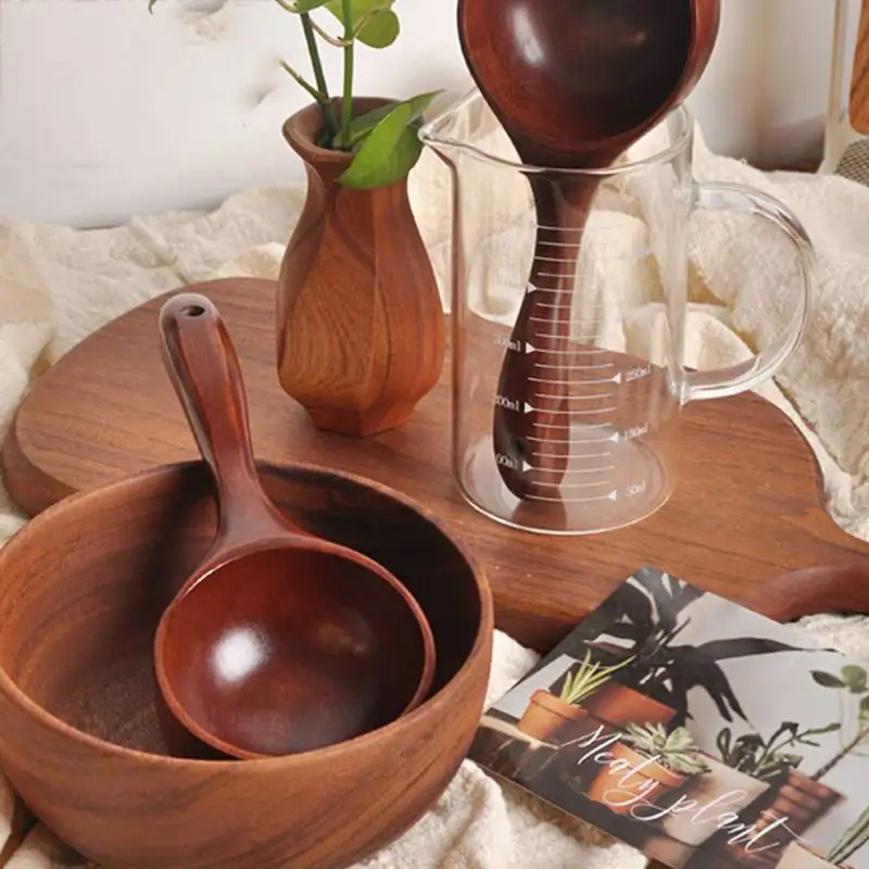 Solid Natural Wood Water Scoops Rice Spoon Kitchen Scoop Household Bucket Spoon Japanese-style Home Kitchen Gadgets
Solid Natural Wood Water Scoops Rice Spoon Kitchen Scoop Household Bucket Spoon Japanese-style Home Kitchen Gadgets