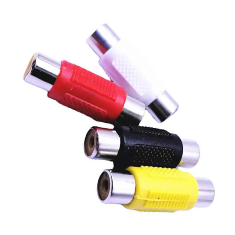 8 pcs RCA female to female plug connector adapter terminal DIY RCA connector video audio extension cable cable converter 4-color
8 pcs RCA female to female plug connector adapter terminal DIY RCA connector video audio extension cable cable converter 4-color