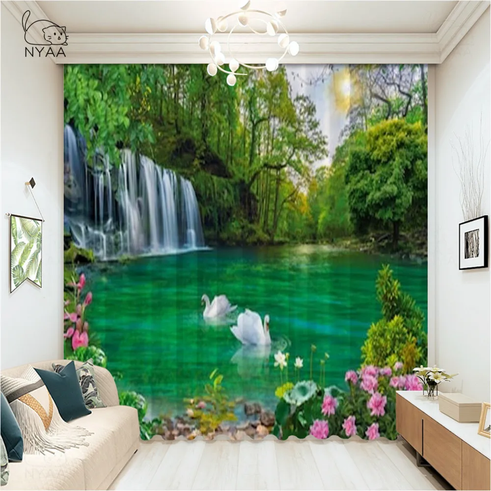 Nyaa Blackout Curtain 3D Curtain Luxury Blackout Window Curtain Living Room Waterfall Landscape Curtains Micro Shading 
Nyaa Blackout Curtain 3D Curtain Luxury Blackout Window Curtain Living Room Waterfall Landscape Curtains Micro Shading