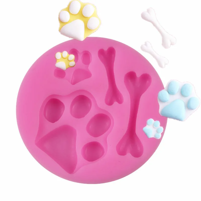 New dog footprints dog bone fondant cake silicone mold chocolate mold DIY cake baking decoration mold
New dog footprints dog bone fondant cake silicone mold chocolate mold DIY cake baking decoration mold