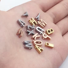 26pcs per lot A-Z English Letter Beads Initial Beads Stainless Steel Jewelry Making Accessories