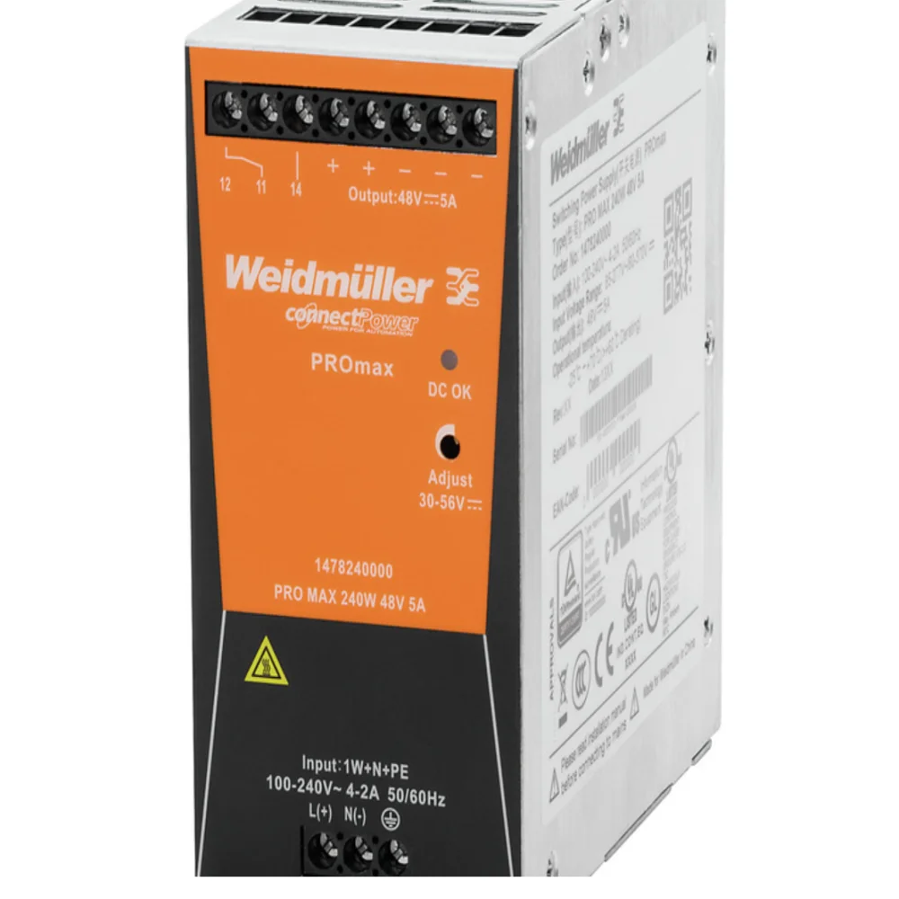 

Weidmueller Power supply, switch-mode power supply unit, 24V 1478130000 PRO MAX 240W 24V 10A Weidmuller