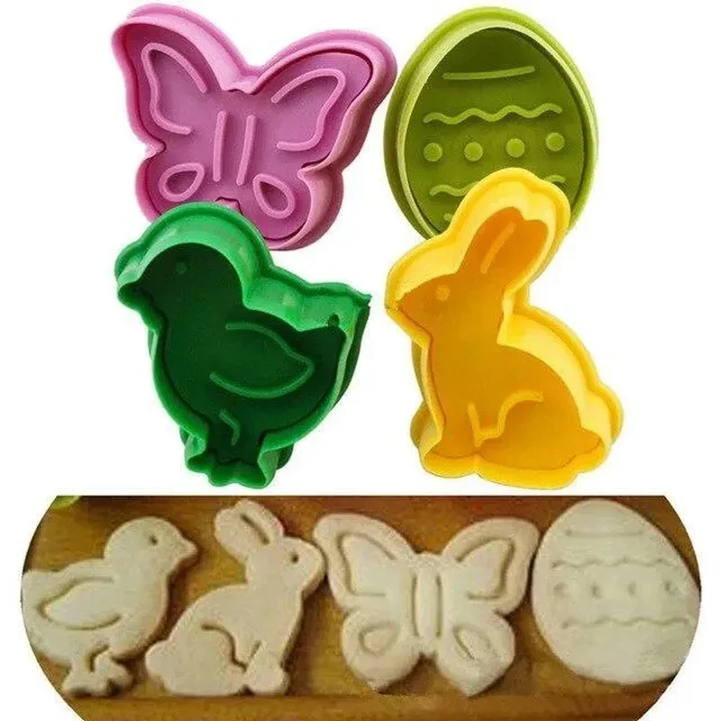 4pcs 3D Cookie Cutter Molud Easter Sugar Craft Fondant Cake Mold Baby Toys Biscuit Stamp Easter Party Decoration Baking Tools
4pcs 3D Cookie Cutter Molud Easter Sugar Craft Fondant Cake Mold Baby Toys Biscuit Stamp Easter Party Decoration Baking Tools