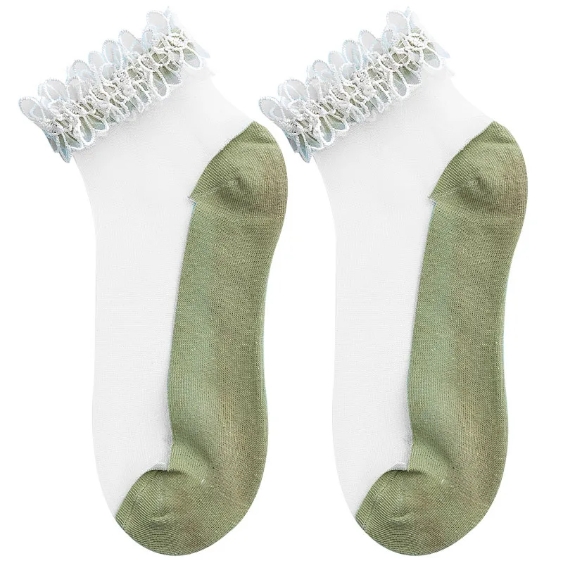 3 Pairs of Women's Socks Sexy Lace Lace Soles Pure Cotton Perspective Ins Thin Japanese Goddess High-quality Glass Stockings
3 Pairs of Women's Socks Sexy Lace Lace Soles Pure Cotton Perspective Ins Thin Japanese Goddess High-quality Glass Stockings